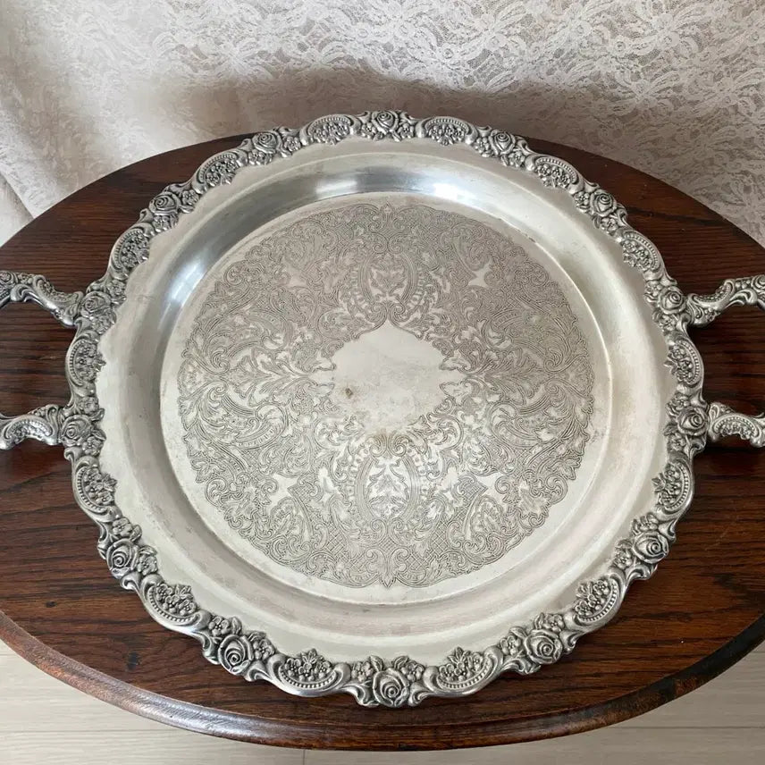 [BUNJANG] Oneida Silverplate Serving Tray / 앤틱 오네이다 실버플레이트 서빙 트레이