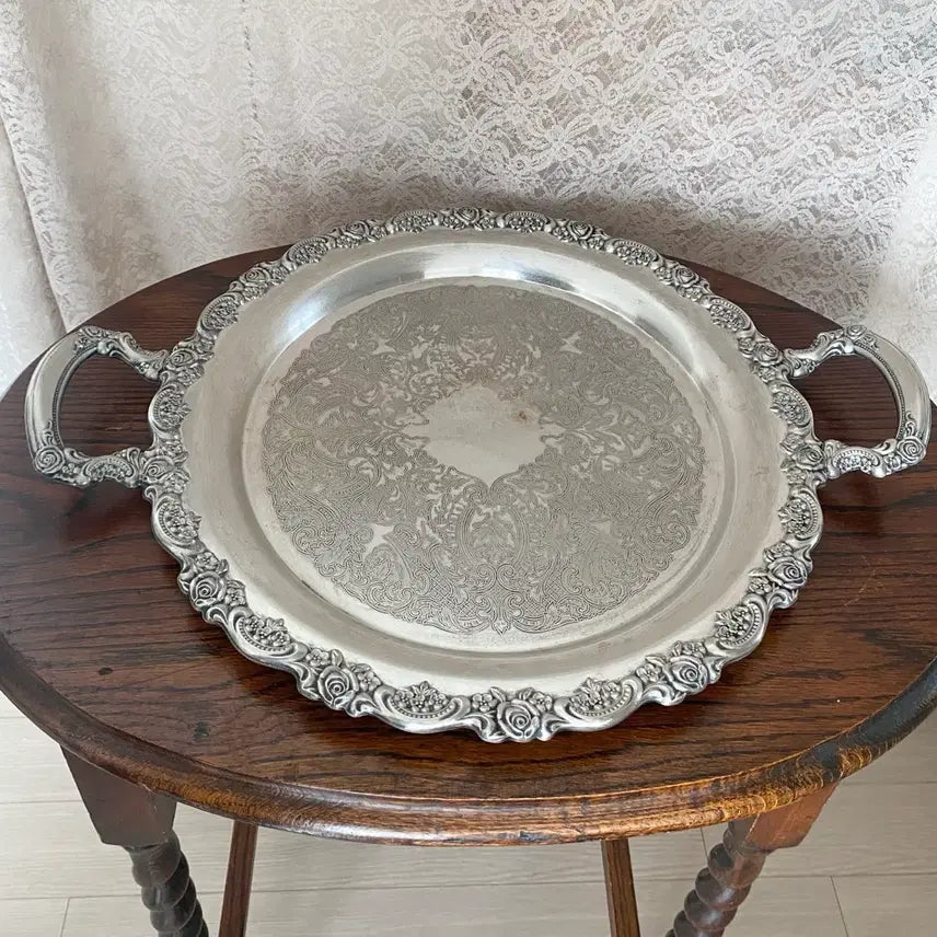 [BUNJANG] Oneida Silverplate Serving Tray / 앤틱 오네이다 실버플레이트 서빙 트레이