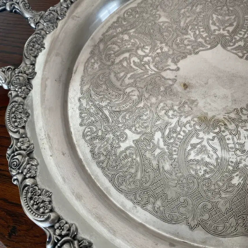 [BUNJANG] Oneida Silverplate Serving Tray / 앤틱 오네이다 실버플레이트 서빙 트레이