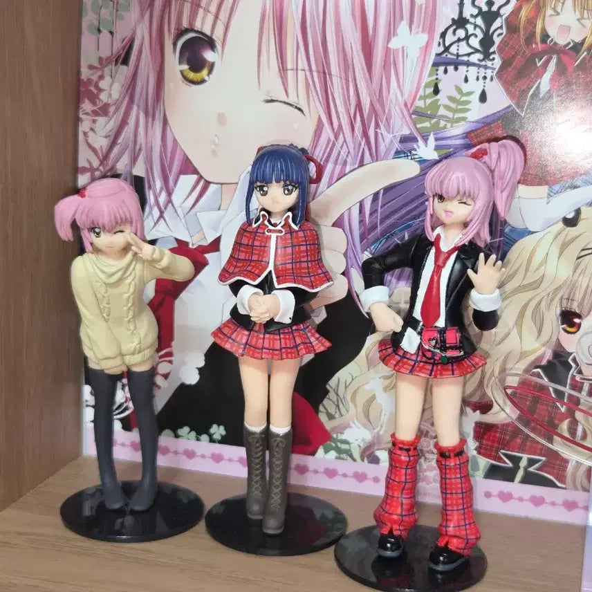 [BUNJANG] Shugo Chara! Figure 3-Set Bundle (Amu, Nadeshiko, Utau) / 일괄)캐릭캐릭체인지 피규어 3종 세트 히나모리 아무 나데시코 시아 캐캐체 고전 가챠
