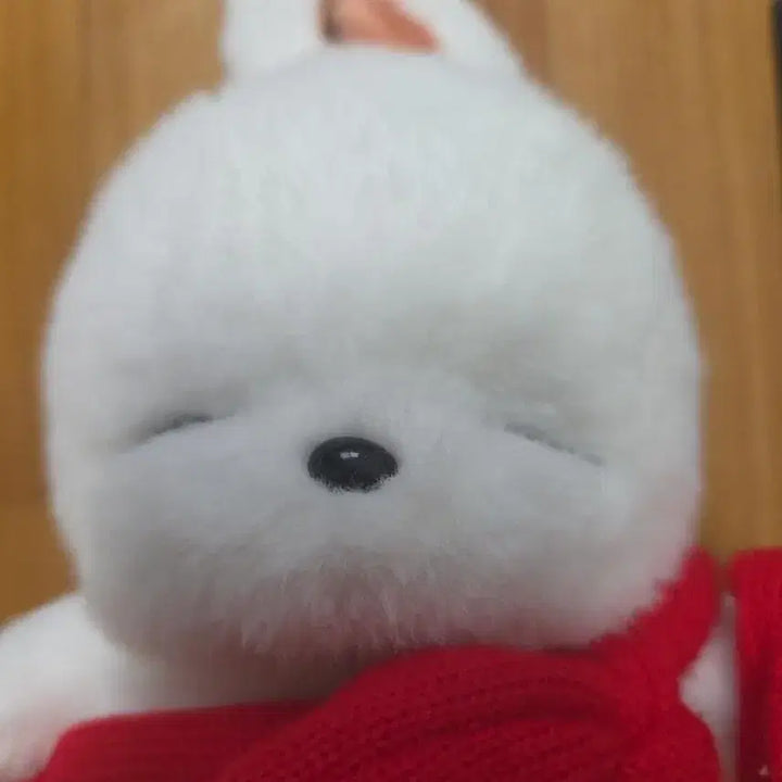 [BUNJANG] Marshmallow Rabbit Red Scarf Plush Doll / 마시마로 엽기토끼 빨간 목도리봉제인형