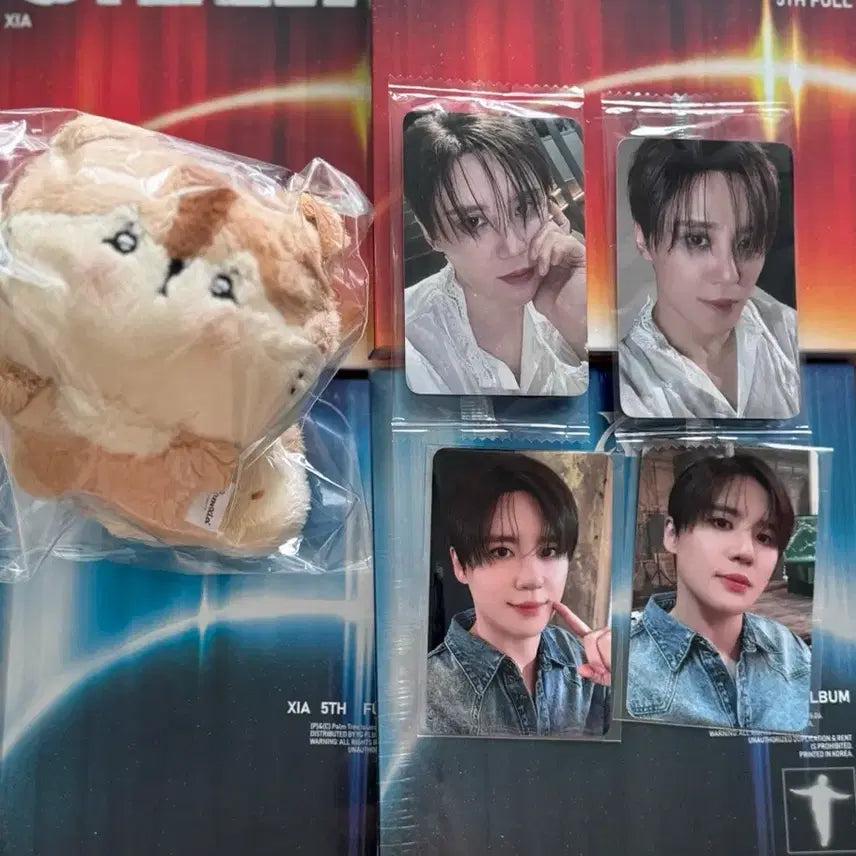[BUNJANG] Kim Junsu XIA 5th Album Gravity Plush Keychain &amp; Photocard Bundle Set / 김준수 XIA 플러시키링 람샤 5집 그래비티 포카 일괄