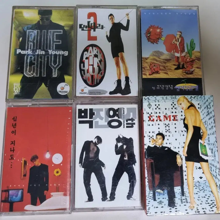 [BUNJANG] Jinyoung Park 1-6 Albums (Opened Cassette Tape) / 박진영 1-6집 (개봉 카세트테이프)