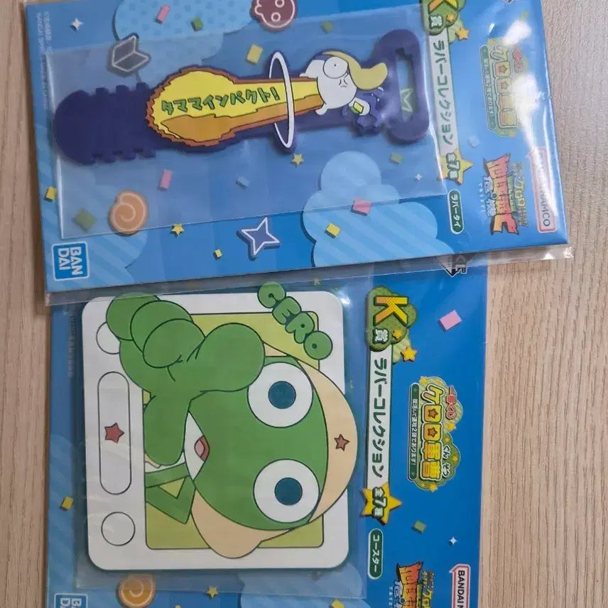 [BUNJANG] Keroro Gunsou Earphone Strap &amp; Coaster Set / 케로로 쿠지 (이어폰 스트랩/고무 코스터)