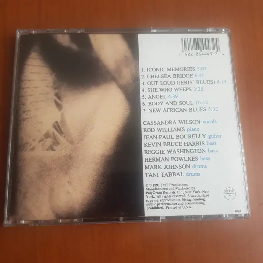 [BUNJANG] Cassandra Wilson She Who Weeps 1991 Original US First Press CD / JazzCd 재즈보컬 Cassandra Wilson: She Who Weeps 1991년 미국오리지널 초판씨디 수입시디 재즈씨디 수입cd 흑인음악