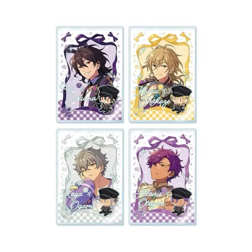 [BUNJANG] Ensemble Stars! Mini Bromide Hard Card Case Set (Undead: Rei Sakuma, Kaoru Hakaze, Koga Ogami, Adonis Otogari) - Polaroid PASHAMUNE Set / 앙스타 미니 브로마이드 하드 카드 케이스 세트 언데드 사쿠마 레이 하카제 카오루 오오가미 코가 오토가리 아도니스 앙상블스타즈 폴라로이드 파샤코레 탑로더