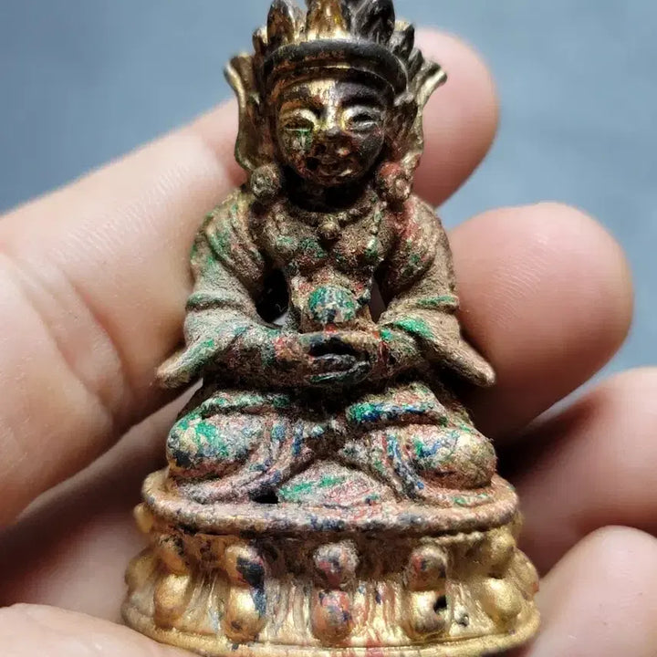 [BUNJANG] Goryeo Dynasty Gilt Bronze Standing Buddha Statue / 221번.불상.금동불.입상불.고려불상.신라불상.호신불.부처님.출토.박물관.유물