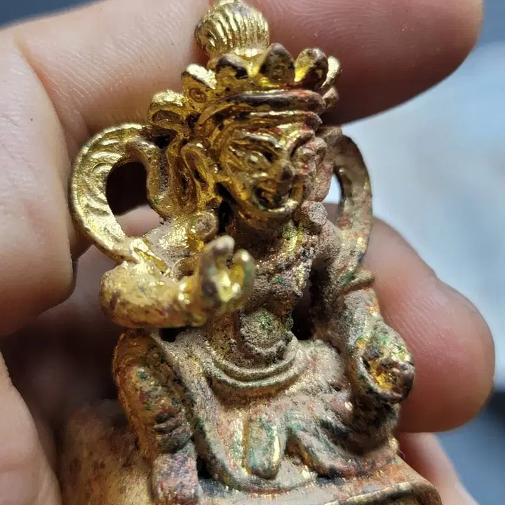 [BUNJANG] Gilt Bronze Buddha Statue - Standing Figure, Buddhist Figurine / 222번.불상.금동불.입상불.고려불상.신라불상.호신불.부처님.출토.박물관.유물