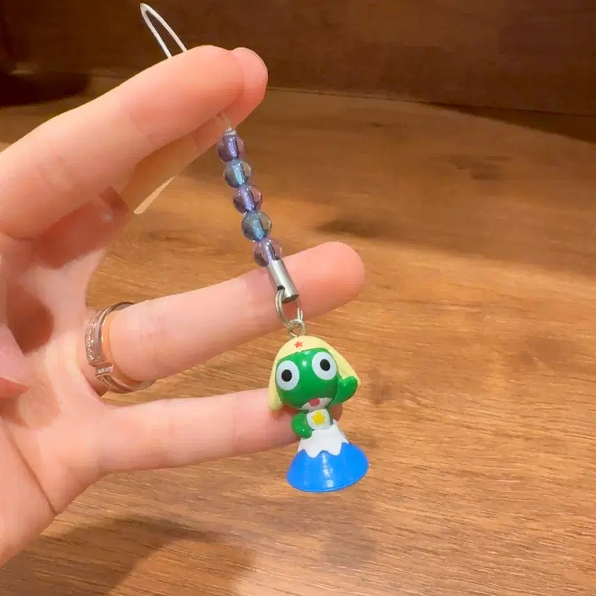 [BUNJANG] Vintage Sergeant Keroro Mt. Fuji Figure Keychain / 고전 케로로중사 후지산 피규어 키링