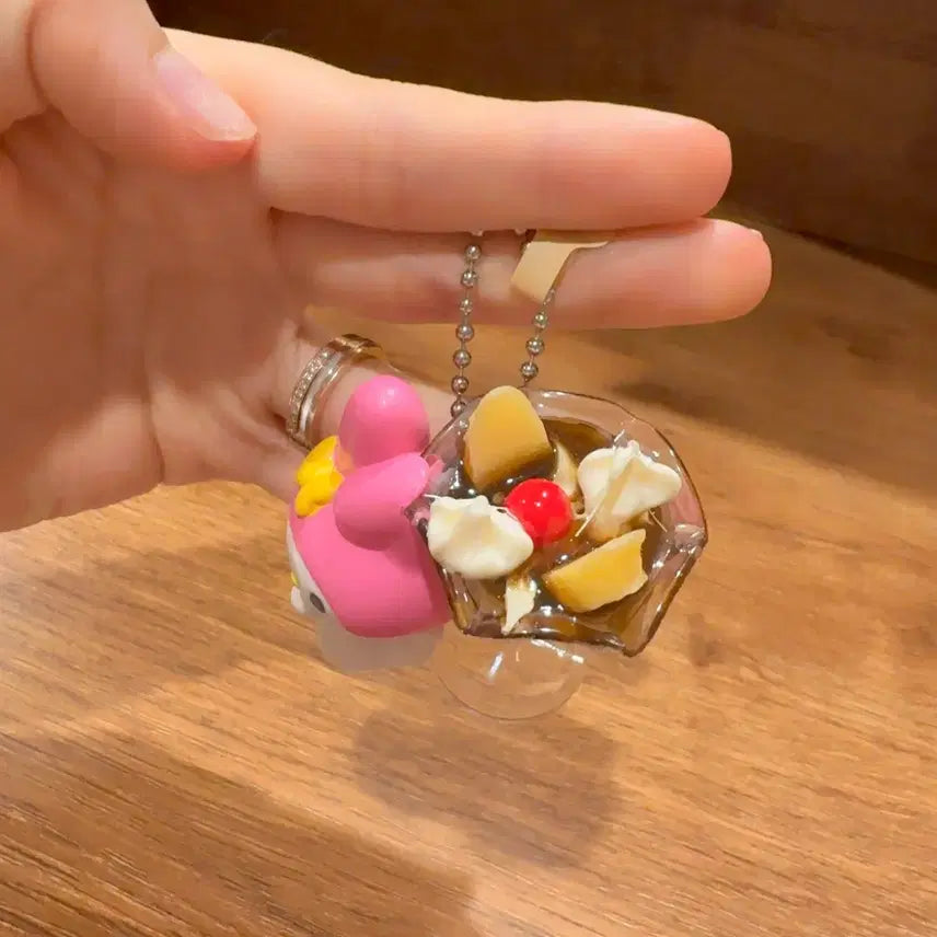 [BUNJANG] Vintage Sanrio My Melody Parfait Charm / 고전 산리오 마이멜로디 파르페 체리 바나나 초코 피규어 디저트 키링