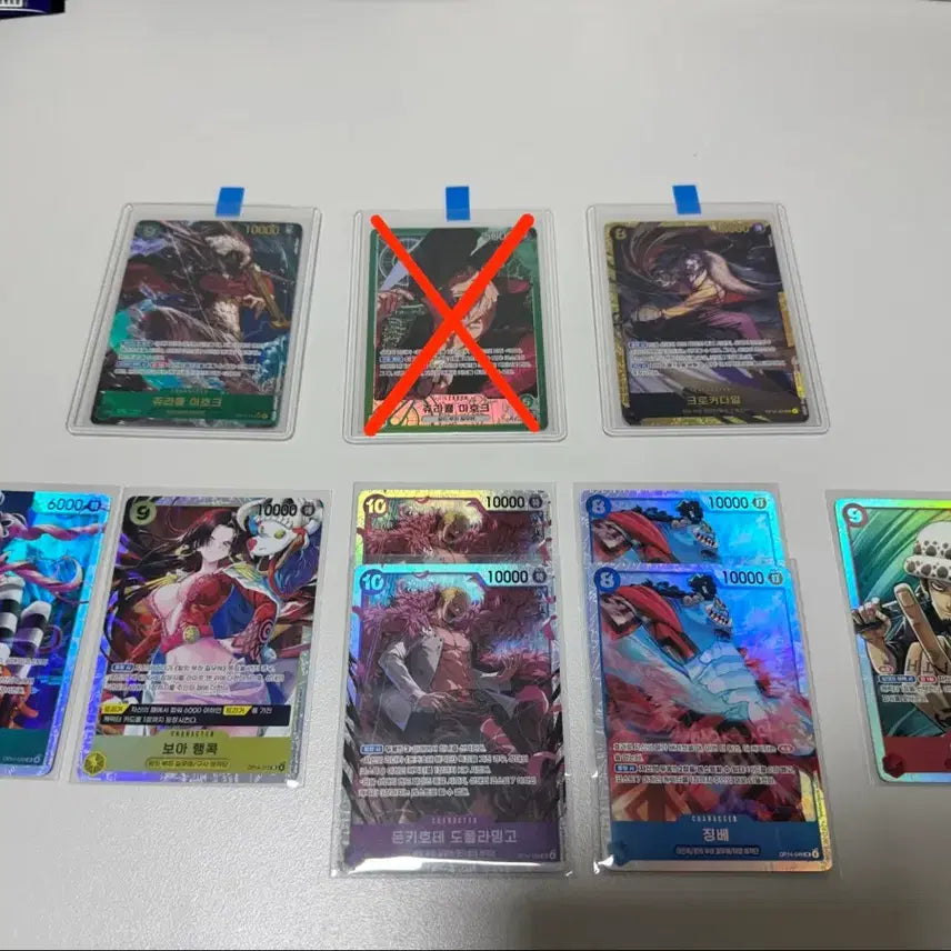 [BUNJANG] One Piece Card Game OP-14 Mihawk Leader Parallel/Secret Parallel/Crocodile/Seven Warlords SR Bundle Set (Individual Available) / [OP-14] 미호크 리더페레/시크페레/크로커다일/칠무해 SR 실전 일괄 (개별가능)