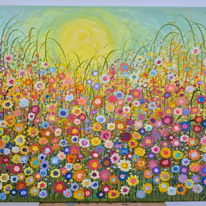 [BUNJANG] Blooming Wildflowers Painting (Size 12) / 들꽃들이 행복하게 .12호그림
