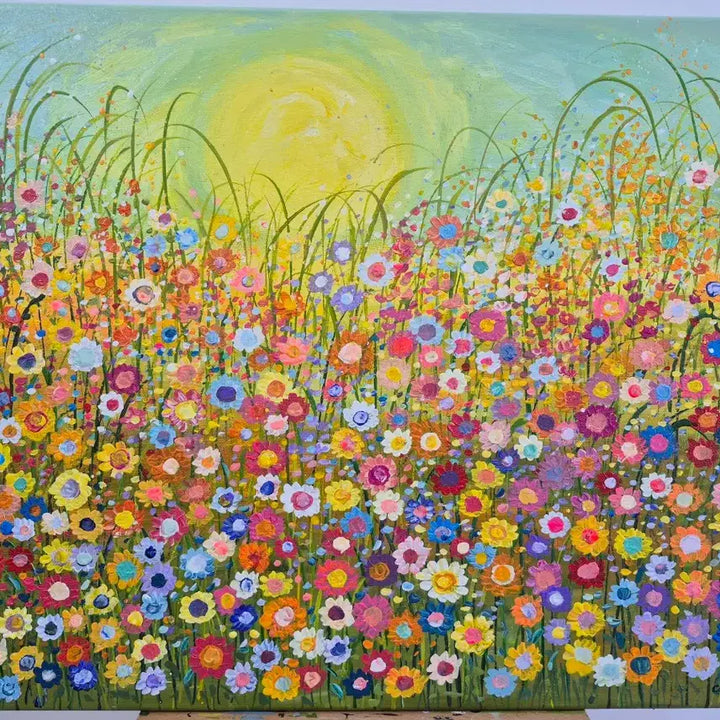 [BUNJANG] Blooming Wildflowers Painting (Size 12) / 들꽃들이 행복하게 .12호그림