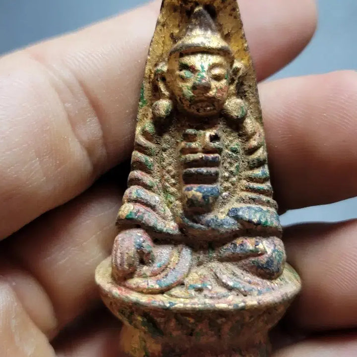 [BUNJANG] Gilded Bronze Buddha Statue, Standing Buddha, Goryeo/Silla Dynasty Influence, Protective Buddha / 225번.불상.금동불.입상불.고려불상.신라불상.호신불.부처님.출토.박물관.유물