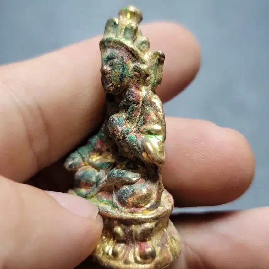 [BUNJANG] Gilded Bronze Standing Buddha Statue (Goryeo/Silla Period) / 226번.불상.금동불.입상불.고려불상.신라불상.호신불.부처님.출토.박물관.유물