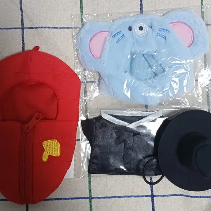 [BUNJANG] 10cm Doll Clothes Set - Mouse Hat &amp; Grim Reaper Hanbok / 10cm 인형 옷 모자