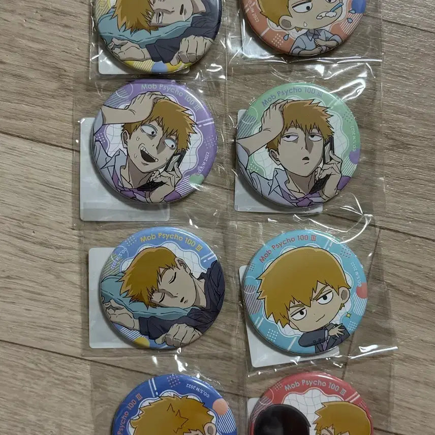 [BUNJANG] Mob Psycho 100 Reigen DMM Scratch Lottery Badge Set / 새상품)DMM 스크래치 모브사이코 레이겐 쿠지 뱃지세트