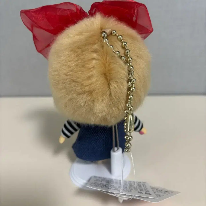[BUNJANG] Hong Kong Big Head Red Ribbon Monchhichi Doll / 홍콩 대두 레드 리본 몬치치