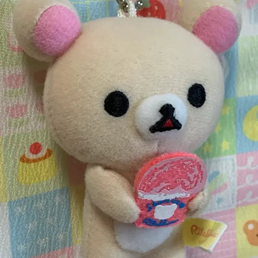 [BUNJANG] Rilakkuma Korilakkuma Ice Cream Plush Charm / 희귀) 코리락쿠마 베라 인형 키링