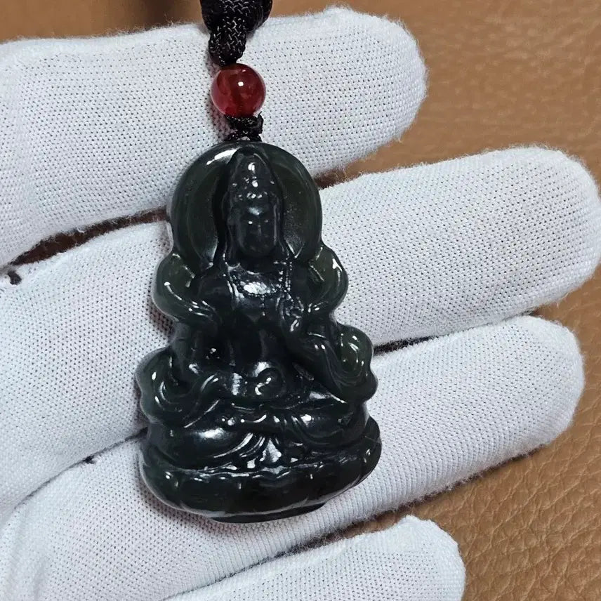 [BUNJANG] Hetian Jade Guanyin Pendant / 펜던트, 옥 펜던트, 고급 수공예품, 허톈 옥 관음보살 펜던트