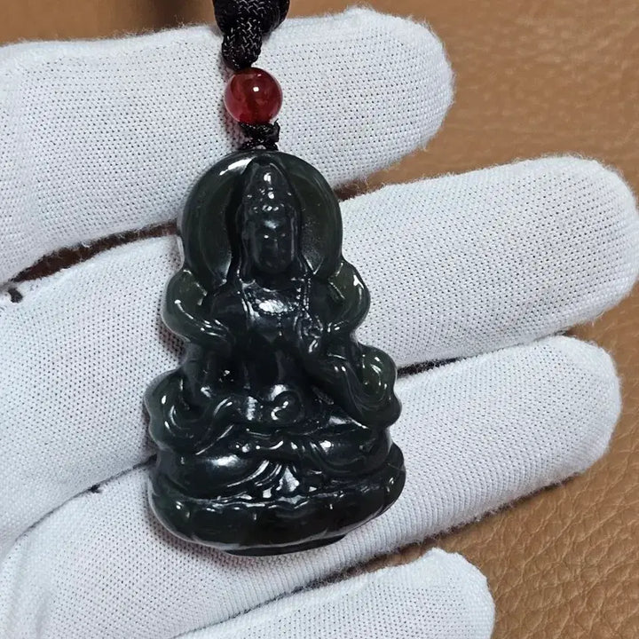 [BUNJANG] Hetian Jade Guanyin Pendant / 펜던트, 옥 펜던트, 고급 수공예품, 허톈 옥 관음보살 펜던트