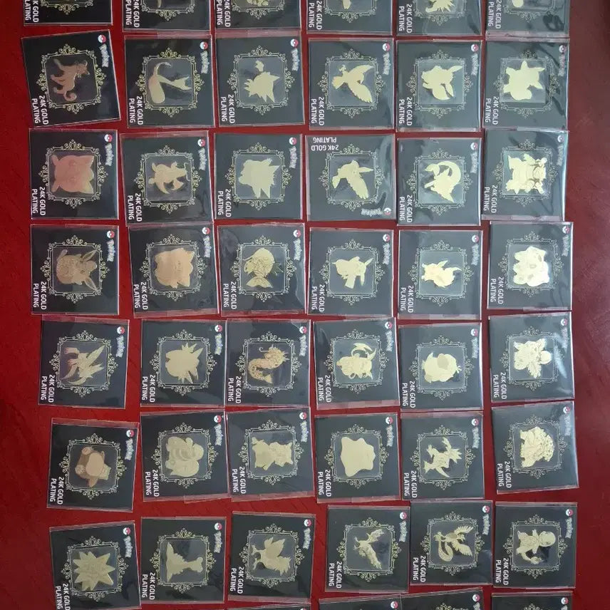 [BUNJANG] Pokemon 24k Gold Foil Sticker Collection (47 Types) / 포켓몬 24k 금박 띠부씰 47종 판매