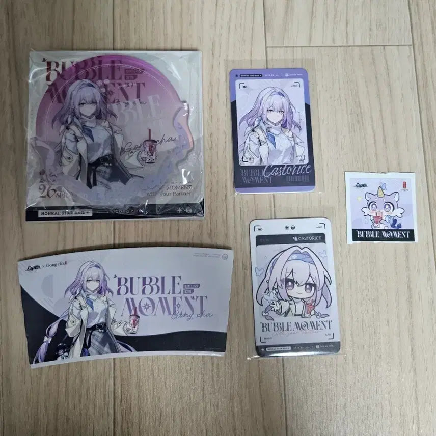 [BUNJANG] Honkai: Star Rail GONG CHA Collaboration Castoris Acrylic Coaster + Redeem Photocard + Sticker Goods Bundle Set / 붕괴 스타레일 공차 콜라보 카스토리스 아크릴 코스터 + 리딤포토카드 + 스티커 굿즈