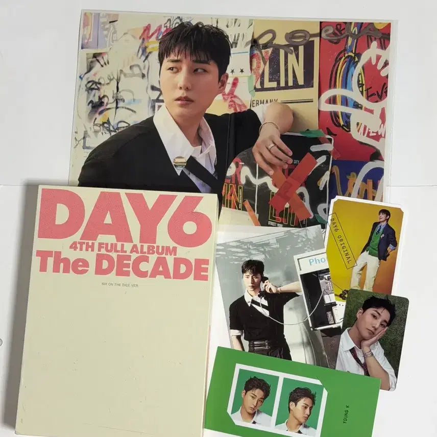 [BUNJANG] Day6 DECAde Album DAISY Version Full Set w/ Young K Photocard, Photostrip, Poster, and Wonpil Postcard / 데이식스 데케이드 앨범 다이스버전 풀구성 영케이포카 영케이 증사 영케이 포스터 원필 엽서
