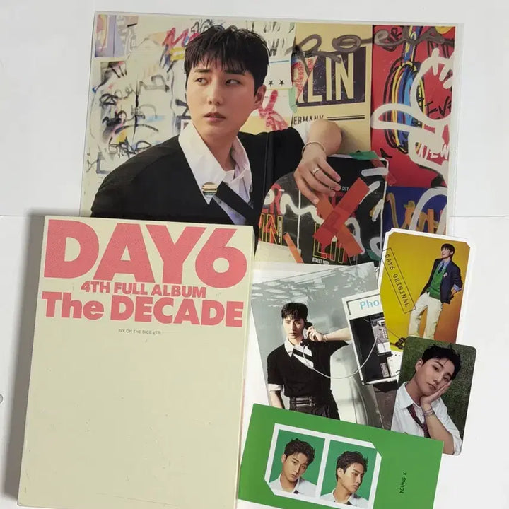 [BUNJANG] Day6 DECAde Album DAISY Version Full Set w/ Young K Photocard, Photostrip, Poster, and Wonpil Postcard / 데이식스 데케이드 앨범 다이스버전 풀구성 영케이포카 영케이 증사 영케이 포스터 원필 엽서