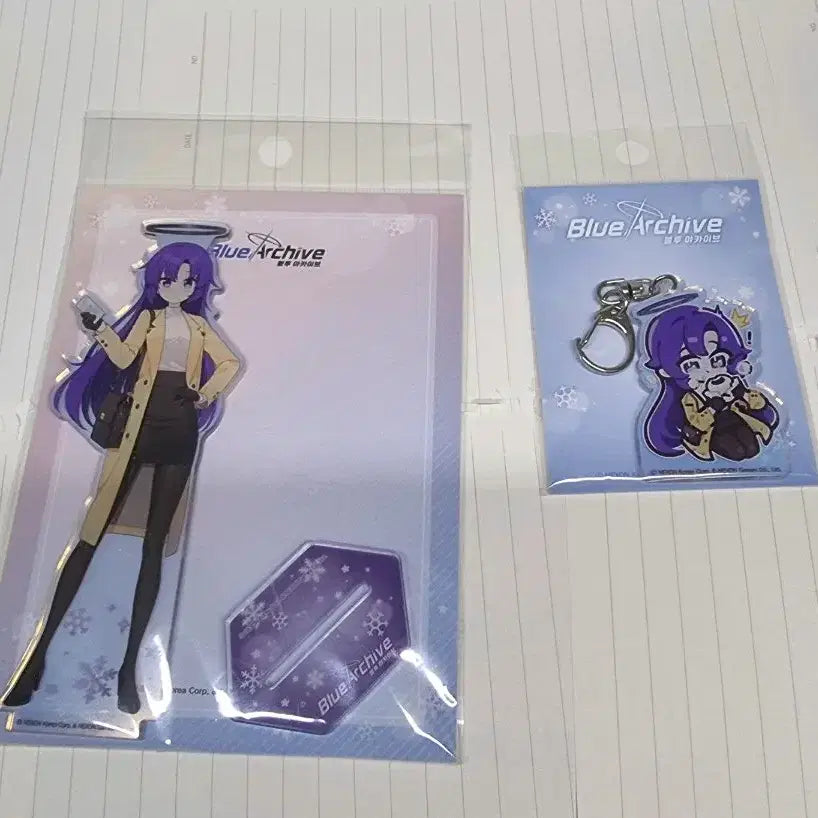 [BUNJANG] Blue Archive Yuuka Acrylic Stand &amp; Keychain Bundle / 블루아카이브 AGF 유우카 아크릴 스탠드,키링 일괄로 팝니다