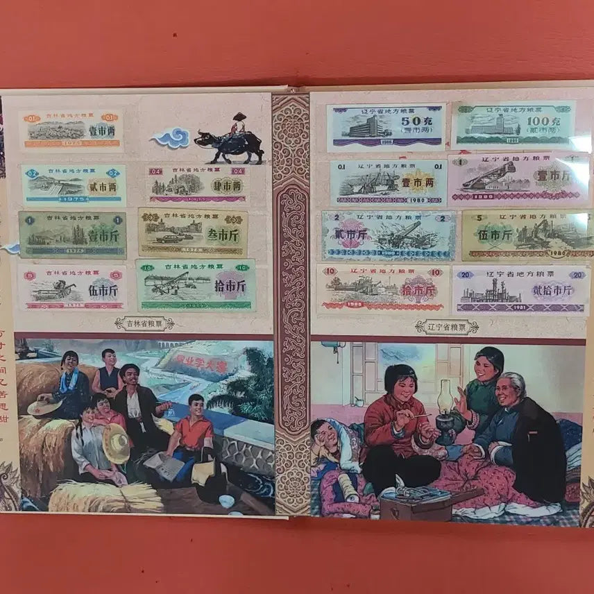 [BUNJANG] 60s Chinese Ration Stamp Collection Book Set - 86 Authentic Stamps / (잠깐세일.진품보증) 중국양표진품모음책자 양표세트