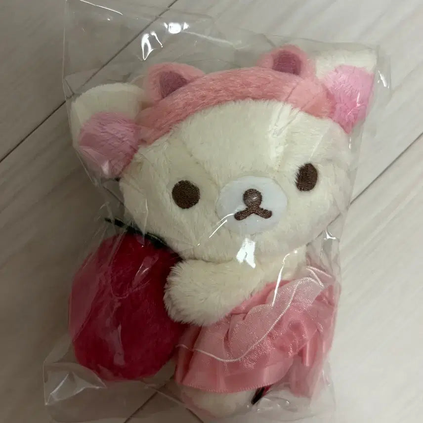 [BUNJANG] Korilakkuma Strawberry Cat Mascot / (초레어)코리락쿠마 스트로베리캣 마스코트