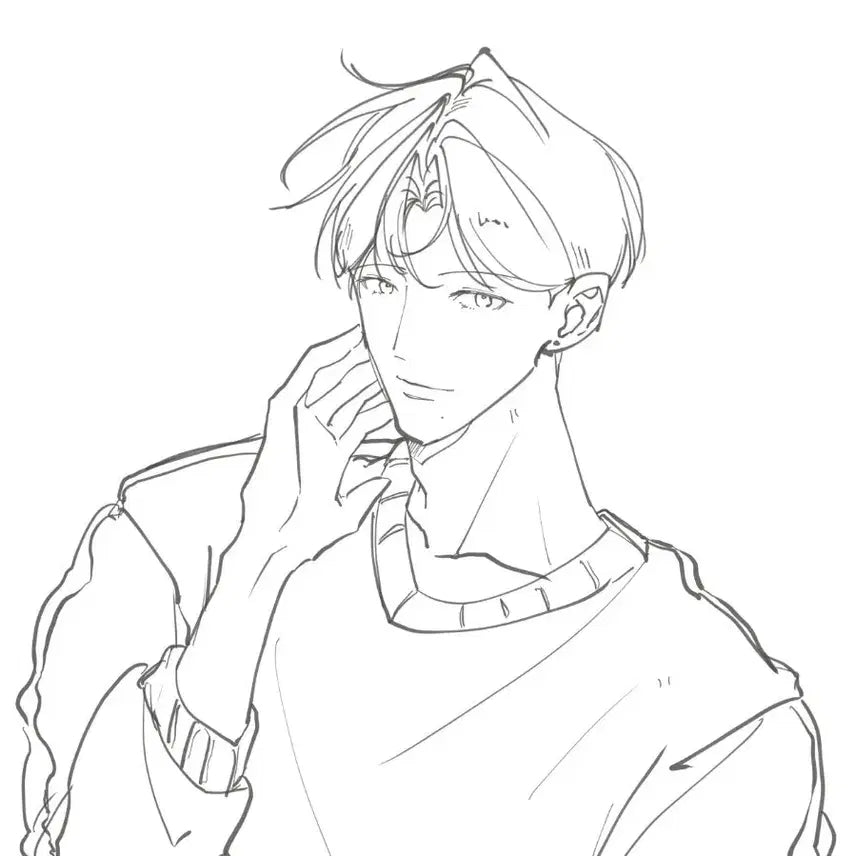 [BUNJANG] Character Sketch Commission (Male Focus, Bust) / 낙서 커미션