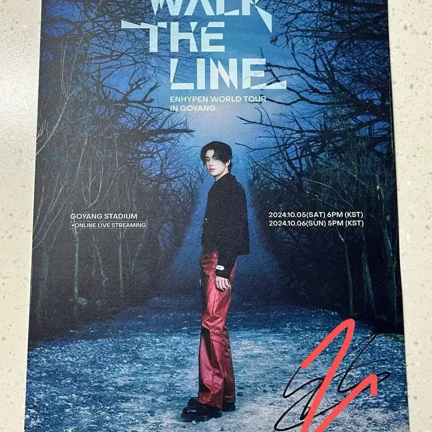 [BUNJANG] ENHYPEN Jay WDKG Signed Poster / 엔하이픈 웤더라 고양 제이크 친필 싸인 포스터