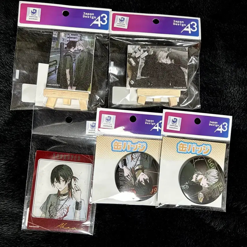 [BUNJANG] 666dopes Kuji Canvas Board, Can Badge, and Acrylic Card Set / 사토사토 666dopes 쿠지 bl 만화 캔뱃지 캔버스보드 아크릴카드