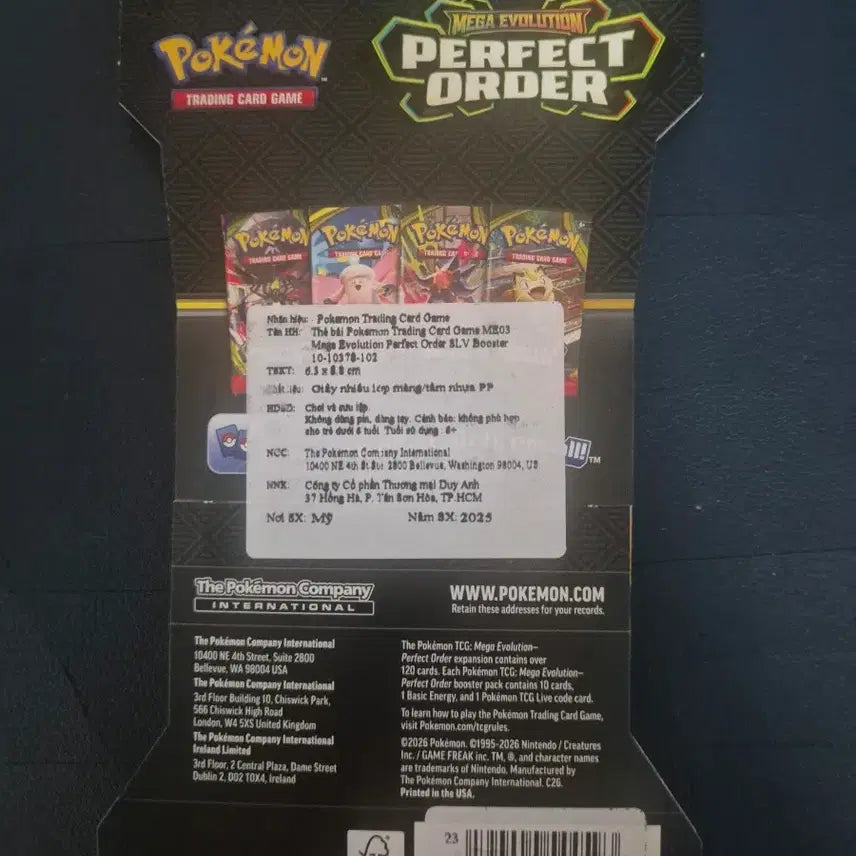 [BUNJANG] Pokemon TCG Mega Evolution Perfect Order Booster Pack (North American Edition) - Sealed / 북미판 포켓몬 메가 에볼루션 퍼펙트 오더 TCG 부스터팩 미개봉