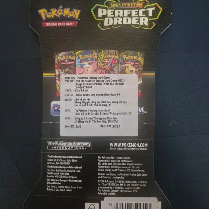 [BUNJANG] Pokemon TCG Mega Evolution Perfect Order Booster Pack (North American Edition) - Sealed / 북미판 포켓몬 메가 에볼루션 퍼펙트 오더 TCG 부스터팩 미개봉