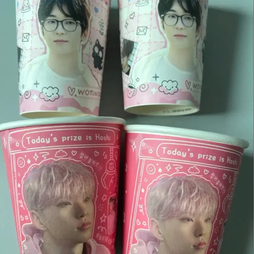[BUNJANG] SEVENTEEN Wonwoo Hoshi Paper Cup Set / 세븐틴 종이 컵