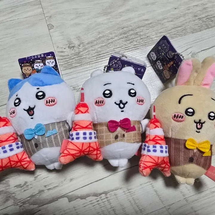 [BUNJANG] Chiikawa Tokyo Tower Mascot Plush Doll Ham Nya To Bundle Set / 치이카와 도쿄타워 마스코트 인형 햄냥토 일괄