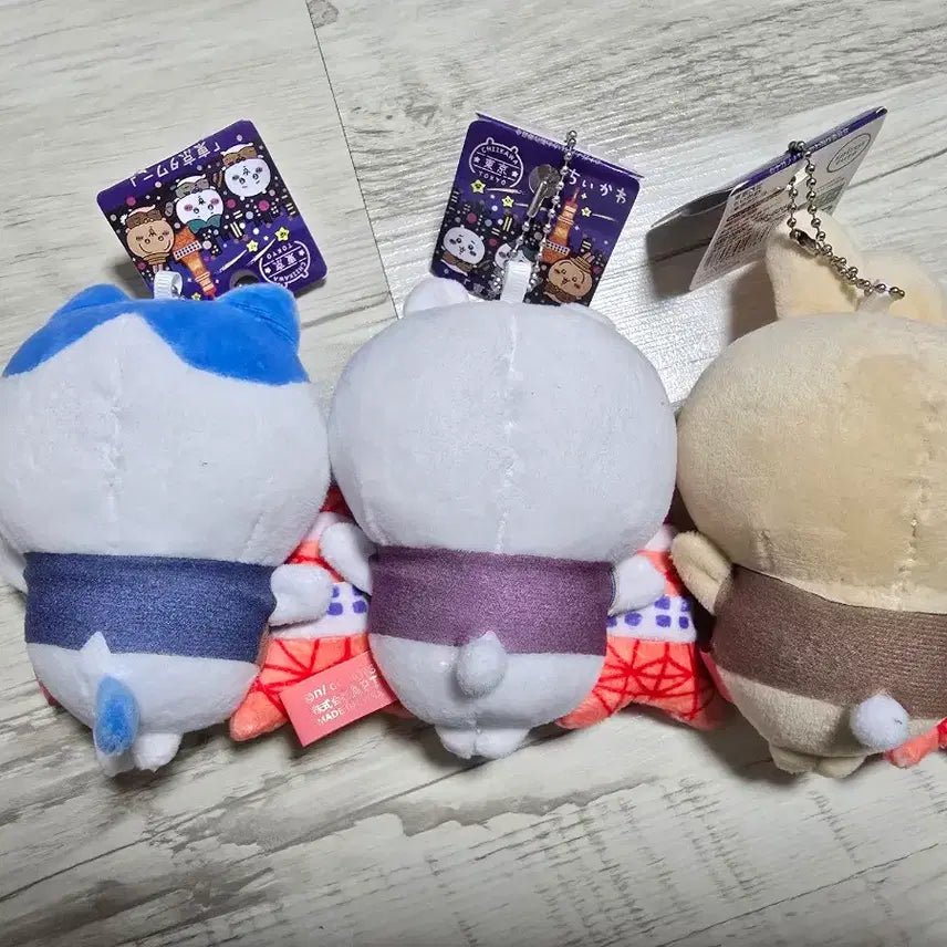 [BUNJANG] Chiikawa Tokyo Tower Mascot Plush Doll Ham Nya To Bundle Set / 치이카와 도쿄타워 마스코트 인형 햄냥토 일괄