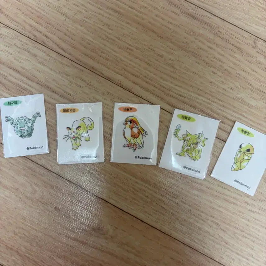 [BUNJANG] Pokemon Artwork Sticker Bundle Set / 포켓몬 아트워크 띠부씰 스티커 5종 일괄