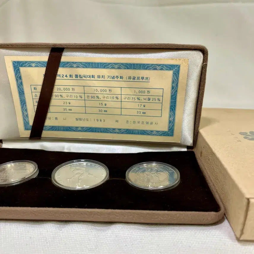 [BUNJANG] 1983 Seoul Olympics Bid Commemorative Coin Set (2 Sets) / 1983년 제 24회 서울올림픽 유치기념주화 2set