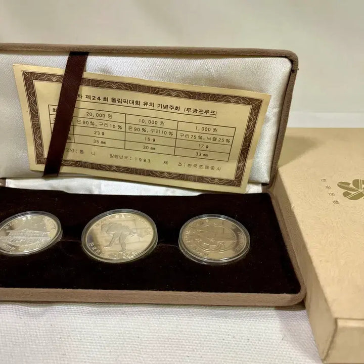 [BUNJANG] 1983 Seoul Olympics Bid Commemorative Coin Set (2 Sets) / 1983년 제 24회 서울올림픽 유치기념주화 2set
