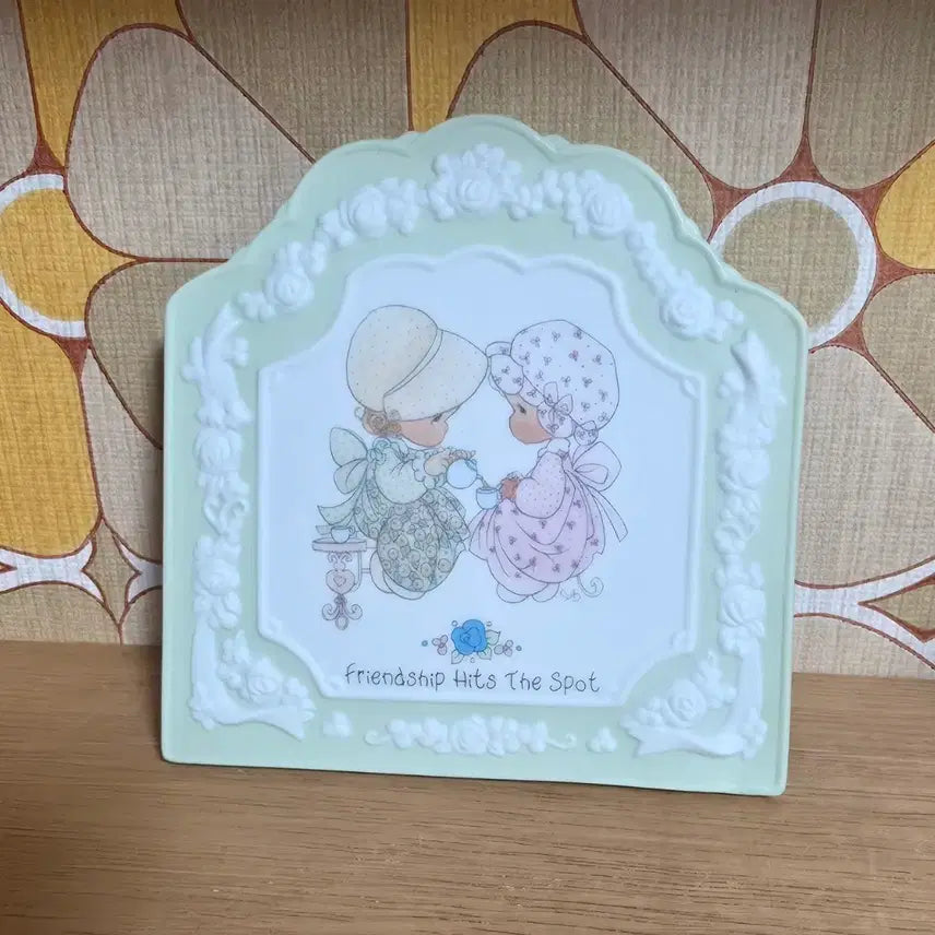[BUNJANG] Precious Moments Framed Illustration "Friendship Hits The Spot" (1994) / 프레셔스 모먼트 액자 일러스트 (1994)