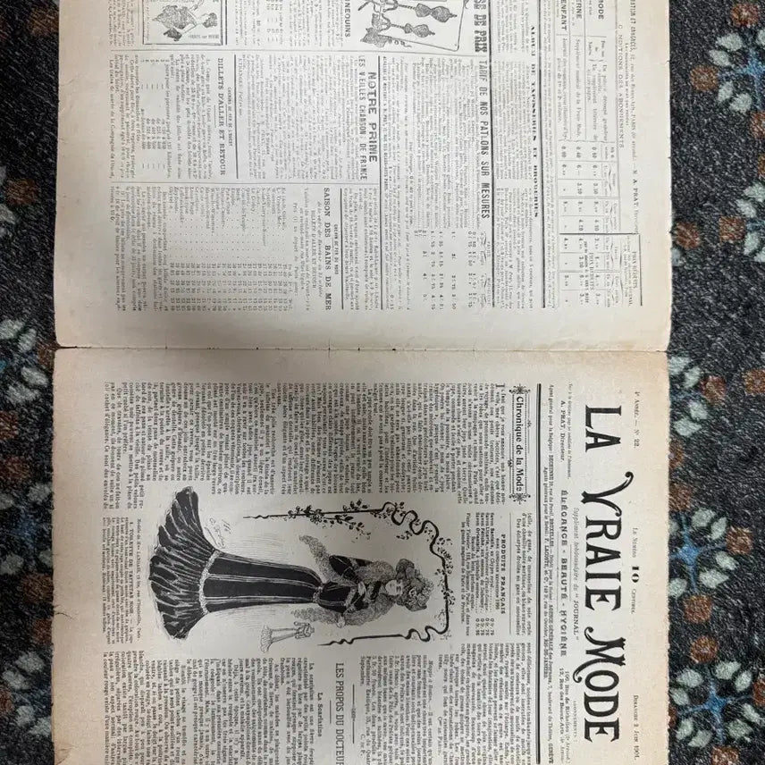 [BUNJANG] La Vraie Mode 1901 French Vintage Ephemera / 라 모드 1901년 12월 2일 발행 프랑스 빈티지 지류