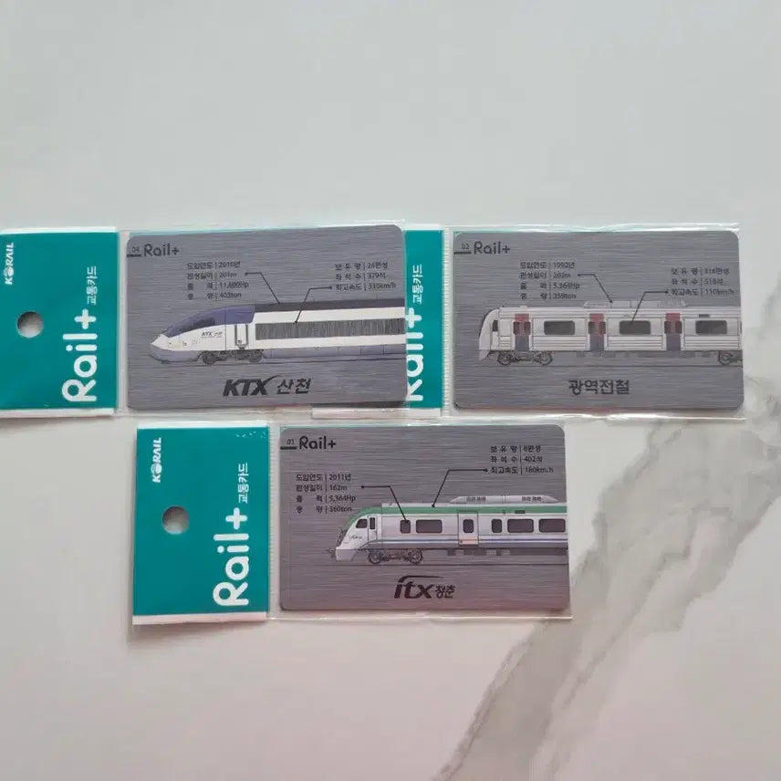 [BUNJANG] Railplus Limited Edition Train Transit Card (3 Types) / 레일플러스 한정판 열차 교통카드(3종, 판매)