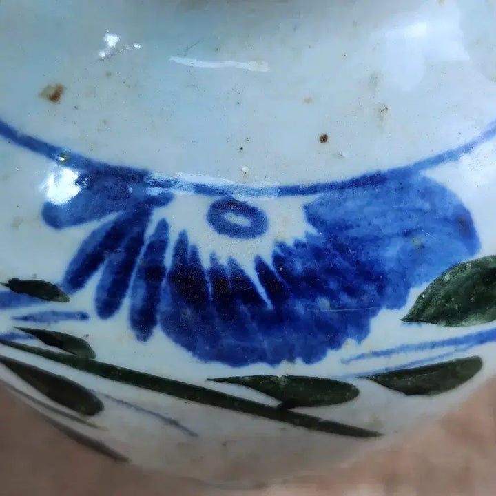 [BUNJANG] Hankook Ceramic Celadon Flower Vase / 한국도자기 녹유 청화 골동 단지