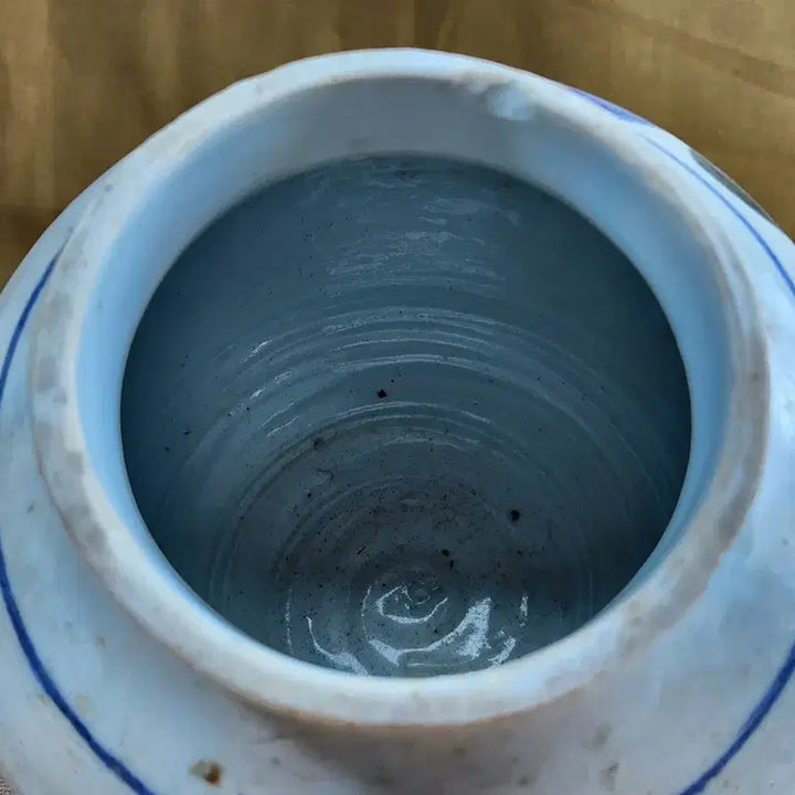 [BUNJANG] Hankook Ceramic Celadon Flower Vase / 한국도자기 녹유 청화 골동 단지