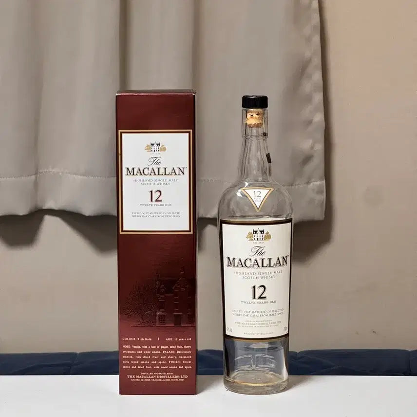 [BUNJANG] The Macallan 12 Year Old Old Model Whisky Empty Bottle and Case / 맥켈란 12년 구구구형 위스키 공병 및 케이스