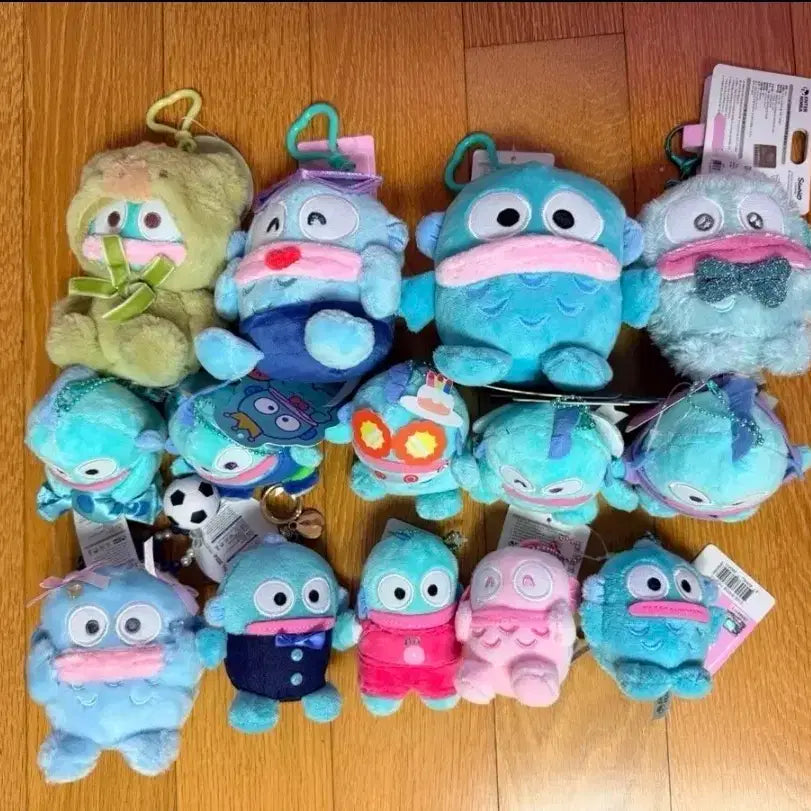 [BUNJANG] Sanrio Hangyodon Latte Bear Candy Ribboncore Denim Overalls Sunglasses Hat Keychain Plush / 정품 산리오 한교동 라떼베어 캔디 리본코어 대님 후드 썬구리 멜빵 축하 축구 천사 키링 인형